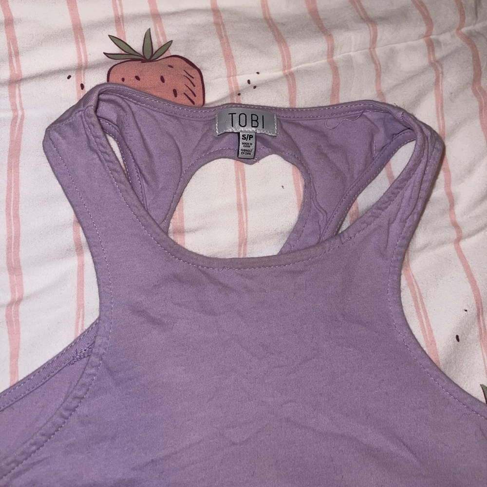 Tobi Lavender Crop Top - Picture 5 of 5